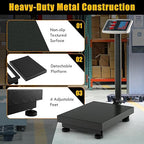 Giantex 660lbs Weight Computing Digital Scale Floor Platform Scale for Weighing Luggage Package Shipping Mailing Postal Scale with Accurate LB/KG Price Calculator, High-Definition Display (Black)