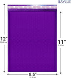 Purple 8.5x12 Inch Poly Bubble Mailers #2 |Self Seal Padded Envelopes | Air Cushioned Bubble Mailer | Usable Size 8.5x11 Inch | 100 Pack Bulk | Waterproof | Lightweight Mailing Shipping Bags