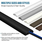 Floor Cord Covers for Wires 10FT Cable Hider Wire Coverr Self Adhesive Cord Hider Floor for Offices, Homes, Workshops, Warehouses Cable Cavity 0.47" W x 0.27" H