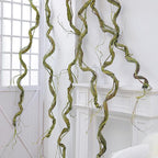 118inch Large Bendable Artificial Wall Hanging Grape Vines Craft Cherry Blossom Greenery Plants Thick Tree Trunk Creeper Wire Branches Twigs Garland For Reptile Climbing Halloween Garden Decoration