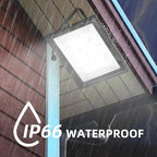 80W Outdoor Flood Lights with Plug, 12000lm Bright Work Light with 5ft Cord, 6000K Daylight White Exterior LED Floodlight, IP66 Waterproof Security Light Yard Lights for Garage Stadium 4 Pack