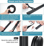 Cord Hider Floor, 3FT, Beige Cord Cover Floor, Cord Protector Floor Extension Cable Cover, Soft PVC Wire Covers - Cable Management Hide Cords on Floor - Cord Cavity: 0.7" (W) x 0.4"(H)