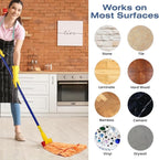 Matthew Cleaning Microfiber Tube Mop(Meduim,Orange,3Pack) Heavy Duty Mop Head Replacement,Excellent Absorbency,Premium launderability,Reusable,Loop end for Home,Commercial and Industrial Use