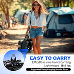 200L Collapsible Foldable Wagon, Large Heavy Duty Wagon Cart with 440lbs Weight Capacity, Folding Utility Wagon with Brake for Camping, Garden, Sports, Picnic, Shopping (Black)