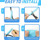 Automotive Wire Loom Tubing, Split Braided Cord Protectors from Pets No Chew, Flexible Cable Sleeve Cable Management for TV/Computer/Electric Wires (Sky Blue, 5/16"-10ft)