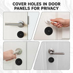 Door Hole Cover Plate, Door Knob Cover Door Knob Plate 2-5/8" Diameter Black Door Knob Covers Door Hole Filler Plate for Home Security (1, Black)