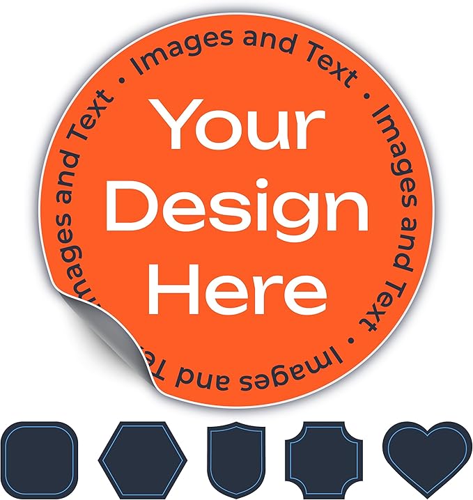 Personalized Custom Vinyl Decals Stickers Labels - Custom Labels Stickers with Own Logo Decal - Custom Logo Stickers for Business, Weddings, Birthdays, Gifts - Print Your Own Stickers