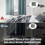 BGment Room Darkening Curtains 54 Inches Long - Grommet Thermal Insulated Drapes Window Treatment Curtains for Bedroom, 2 Panels, 52 x 54 Inch, Stone Blue