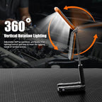 Rechargeable Work Light , 7000mAh LED Work Light with Magnetic Base & Hanging Hook, 1200 Lumens Magnetic Work Light IPX6 Waterproof for Job Site, Garage, Workshop, Emergency and Camping