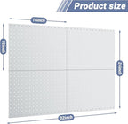 WALMANN 4-Pack 12"x16" Metal Pegboard Panels for Garage, Tool Organizer Pegboard for Pegboard Hooks - Compatible with 1/8" & 1/4" Hooks(Grey)