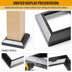 5.5"x5.5"（Actual: 5.5"x5.5"） Deck Post Base Cover Decorative Post Base Trim Skirt Black Aluminum 8Pack