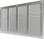 Repa Market Air Vent Cover 16x8 Inch (Outer Dimensions) Galvanized Steel Louvered Grill Cover with Mesh Screen/Wall or Ceiling Vent/HVAC Register for Indoor and Outdoor Ventilation