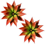 Artificial Agave Faux Agave 14.2In Fake Greenery Outdoor Artificial Plant Fake Plant for Indoor Home Decoration Plastic Plant Outdoor Decoration Front Porch Decor Simulation Plants 2Pack（Red）