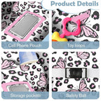 Shopping Cart Cover for Baby 2-in-1 High Chair Cover with Safety Harness Multifunctional Pink Butterfly Leopard Cart Covers for Babies Soft Padded Grocery Cart Cover for Baby Boy Girl