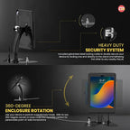 Dual POS Kiosk – CTA Dual Security Kiosk Stand for 11” iPad Pro 3rd and 4th Generation Tablets for Retail Point of Sale (PAD-ASK11B)