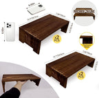 Large Display Riser Wood Risers Cupcake Stand 2 Tier Racks Decorative Rectangular, 2 Set 4 Piece Cologne Perfume Organizer Dessert Stands for Vendors Event