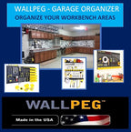 WallPeg 10 Each 7" Pegboard Bins Kit - Large Pegboard Bins for Craft Room Storage & Garage Peg Board Organization - Handy Pegboard Wall Organizer Bins Set -Made in USA-