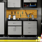 Metal Mobile Tool Storage Cabinet with Wheels,Heavy Duty Rolling Tool Cabinets for Garage,Metal Storage Cabinets with 3 Drawer,Assembly Required
