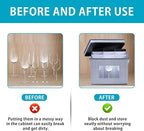 VENO 1 Pack Wine Glass Storage Box, Stemware Storage Case Hard Shell, Christmas Holiday Ornaments China Containers with Dividers & Handles, for Moving Crystal Glassware Champagne Flute (for 9 Glasses)