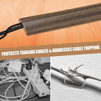 Floor Cord Cover Self Adhesive Cord Hider,10FT Cable Management, Extension Strip Protector for Wires, Prevent Cable Trips for Offices, Gyms, Exhibitions Cavity:0.47"(W) x 0.35"(H) Wood Walnut