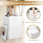Cube Display Pedestal Stand for Bridal Shop, Square White Display Risers Columns, Party Event Decor Platform Base Tables for Boutiques Wedding Birthday Party Exhibition (15.7*15.7*23.6in)