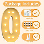 Marquee Numbers 4 Feet Tall Large Light Up Numbers 40th 50th 60th Birthday Decorations Women Men Big Yellow Light Outdoor Anniversary Decorations Balloon Arch Kit Party Backdrop 0