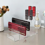 Acrylic Wallet Display Stand Purse Handbag Organizer, Clear Jewelry Riser Display Stand Purse Display Rack, Acrylic Display Shelf for Cosmetic Perfume Jewelry Sunglasses Handbag (2 PCS-6 Tier)