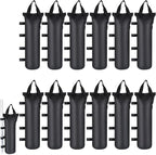 12 Pack Canopy Weight SandBags, 264 LBS Black Extra Large Heavy Duty Canopy Weights Sand Bags for Canopy Outdoor Advertising Sunshade Fixed Windproof Pop up Canopy Tent, Without Sand. ﻿