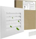12"*12" Gable Vent,Aluminum Alloy Wall Vent Shed Vents,with Removable Strainer and 180 Degree Opening Angle.Ideal for Attic,Shed,Garage,Play House,Coop.[Inside Dimensions:9.5"w X 9.5"h]-White 2 Pack