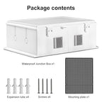 Outdoor Electrical Junction Box, ABS Water Resistant Enclosure with Internal Mounting Panel & Hinged Cover (18.1" H* 12.6" L* 6.3" W)