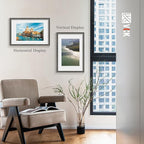 VCK 16x24 Poster Frame 2 Pack - Grey, High-End Wood Picture Frames with Polished Plexiglass, Display 12x18 Photo with Mat or 16x24 without Mat, Art Gallery-Quality, Wall Hanging, Grey