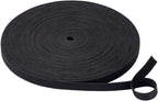 Cable Ties Reusable Straps Cable Wire Management Roll Black Fastening Double Sided Hook and Loop Tape (3/8in 25yd)