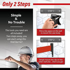DuraSteel Wall Mount Crowd Control Retractable Belt Barrier - 9.2 Ft Red Retractables Barrier Belt, Crowd Control Barriers Do Not Enter Line Dividers for Crowds NOT Stanchions with Retractable Belts