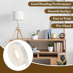 uxcell White Edge Banding Tape, 3/4 Inch x 25ft Pre-Glued Flexible Veneer Edge Edging Strips Wood Tape for Cabinet Repair and Furniture Restoration