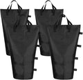 PATIKIL Canopy Weight Sand Bags, 4 Pack 150 Lbs Total Extra Large Weights Bags Waterproof Tent Leg Weights Sandbags for Outdoor Canopy Tent Sun Shelter Patio Ladder Black (21x9")