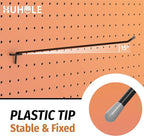 HUHOLE Black Pegboard Hooks 12 Inch, 25PC, Heavy Duty Peg Board Hooks, Fit 1/4" Peg Board