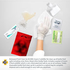 MFASCO Bloodborne Pathogens Spill Kit - Cleaning Bag, Disposable Vomit Clean Up Kit for Restaurants, Safety for Bodily Fluids, Blood, Latex Free, First Aid, Non-Chlorinated Fluid Urine Solidifier