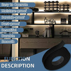 Black Melamine Edge Banding, 1 inch x 50ft roll of Veneer Edge Banding Pre-glued, Real Wood Tape Banding for Cabinet Repair Furniture