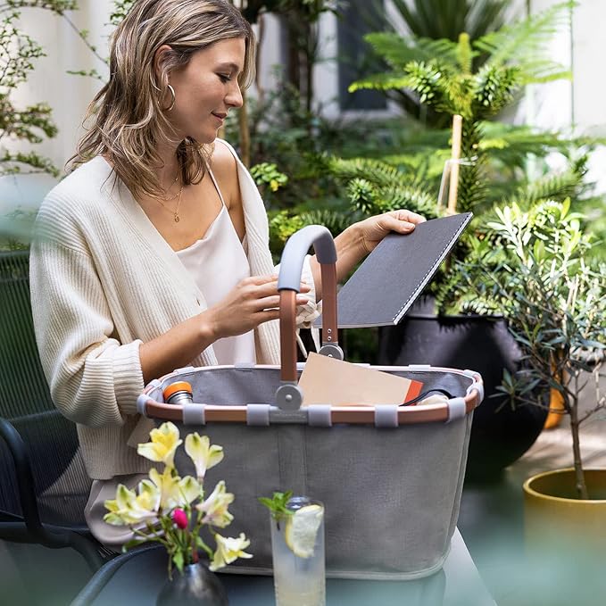 reisenthel carrybag twist sky rose - Sturdy shopping basket with plenty of storage space and practical inner pocket - Elegant and water-repellent design