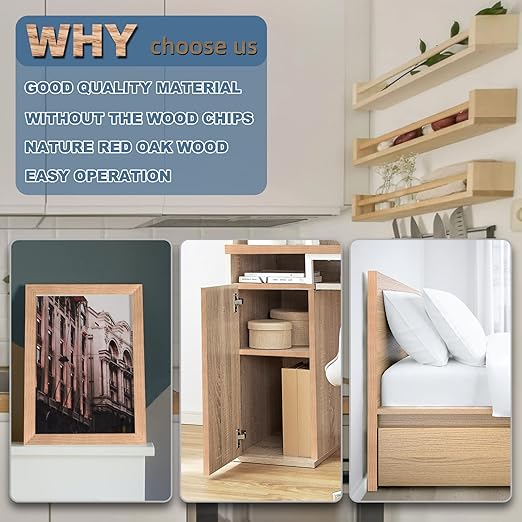 Red Oak Edge Banding, 13/16 inch x 10ft roll of Veneer Edge Banding, Pre-glued Flexible Real Wood Tape Banding for Cabinet Repair Furniture Restoration