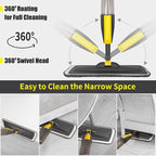 Mops for Floor Cleaning, Spray Mop with 400ml Refillable Bottle and 2 Replacement Pads Dry Wet Floor Household or Commercial Hardwood Laminate Tile Ceramic