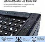 Custom Programmable LED Signs Outdoor for Business Store, WIFI Control Scrolling LED Sign Electronic Message Board Display Screen, Waterproof IP65 RGB Full Color P10 40’’x 14’’