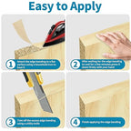 Skelang Pine Edge Banding, 2" X 50' Wood Strip Preglued, Iron on Veneer Edging Tape for Shelves, Cabinets, Coffee Table
