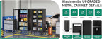 73" Metal Storage Cabinet, 5 Tiers Adjustable shelfs Tool Storage File Garage, Assembly Needs, Warehouse, Basement, Utility Room Standard Office Storage Cabinet(Black)