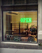 30"x10" Large LED Open Sign BT and Remote Control Open Signs Super Bright Dimmable Business Open Sign for Storefront Window Bar Salon Cafes Retail Shops Green
