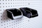 WallPeg Pegboard Bins - 6 Each 7" & 6 Each 5" ORGANIZING Bins - Hooks to Peg Board Panel Organize Hardware Arrange Accessories Workbench Tool Organizer Garage Storage -Made in USA-