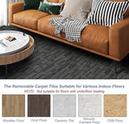 Carpet Tiles 24"x 24" 18PCS Non-Slip Soft Floor Carpet for Office, Bedroom, Living Room, Kitchen, Garage,Easy DIY Installation Seamless Floor Tiles Rug,Grey