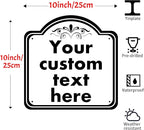 Custom Sign, Custom Indoor/Outdoor Decorative Sign，Aluminum Weatherproof Metal Sign Multiple Sizes, Customize for Office, Business, Workplace, office, Home, Delivery Signs, 10*10 Inch, White