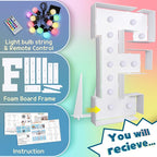 imprsv 4FT Colorful Marquee Letters F, 18 Colors Large Light up Letters Alphabet Sign with Remote, Large Marry Me Sign, Birthday Party Decorations Anniversary Wedding Decoration