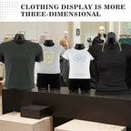 8 Pcs Black Mannequin Torso Forms, Male Female Child & Toddler Torso Hanging Mannequin Body Family Set Hollow Plastic Forms for Tshirt Display Retail Store Countertop Craft Shows Exhibitions